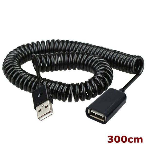 Usb 2.0 Extension Cable Male To Female Retractable Spring Type 3M Usb Cables Hubs & Adapters