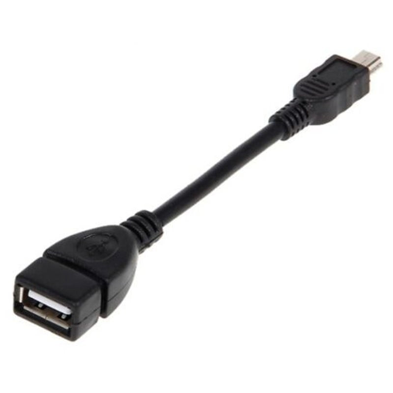 Usb 2.0 Female To Mini 5 Pin Male Host Extension Cable Black Cables & Adapters