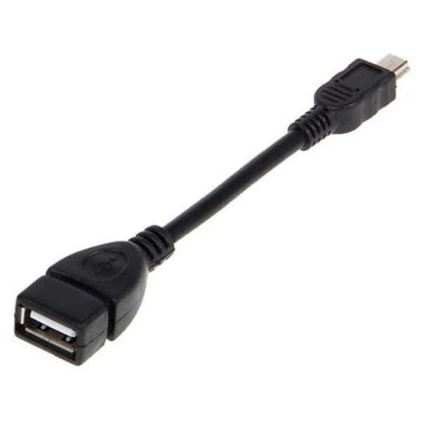 Usb 2.0 Female To Mini 5 Pin Male Host Extension Cable Black Cables & Adapters