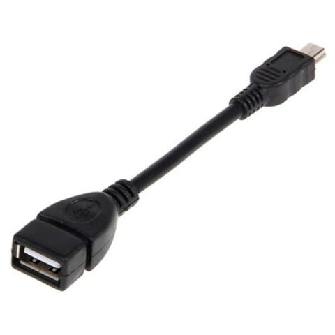 Usb 2.0 Female To Mini 5 Pin Male Host Extension Cable Black Cables & Adapters