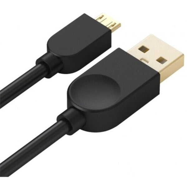 Usb 2.0 Micro Data Cable Android Charger 2.4A Fast Sync Charging Cord Black 1.5M