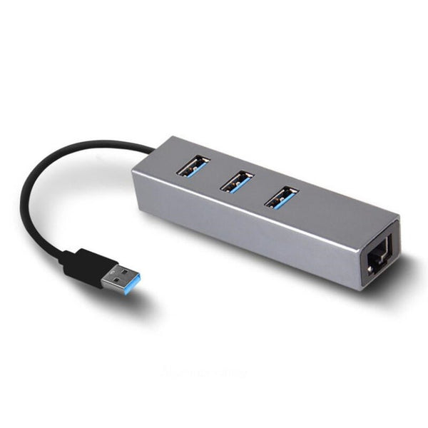 Usb 3.0 Hub Ethernet Network Adapter Ports To Rj45 Lan 101001000M Card For Macbook Windows Usb Cables Hubs & Adapters