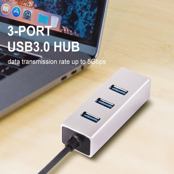 Usb 3.0 Hub Ethernet Network Adapter Ports To Rj45 Lan 101001000M Card For Macbook Windows Usb Cables Hubs & Adapters