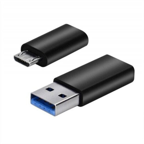 Usb 3.0 Male To Type C Female With Micro Adapter Black Cables & Adapters