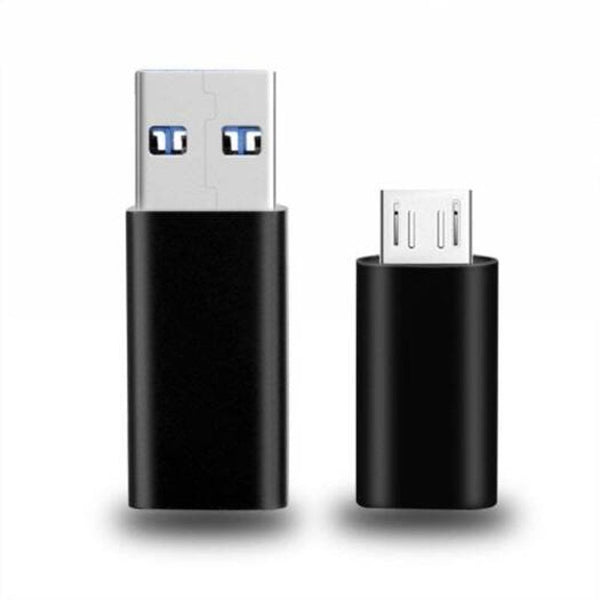 Usb 3.0 Male To Type C Female With Micro Adapter Black Cables & Adapters