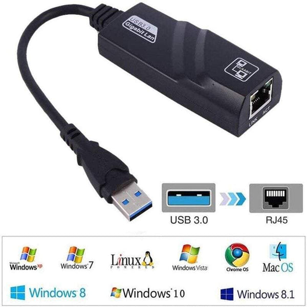 Network Cards Adapters Usb 3.0 To Ethernet Driver Free 10 / 100 1000 Mbps Rj45 Lan Wired Gigabit For Windows 8.1 7 Xp Linux Mac Os Chrome Usb Cables H