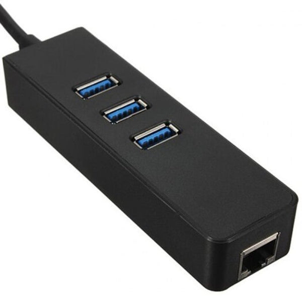 Usb 3.0 To Rj45 Gigabit Ethernet Adapter Ports Hub Black Usb Cables Hubs & Adapters