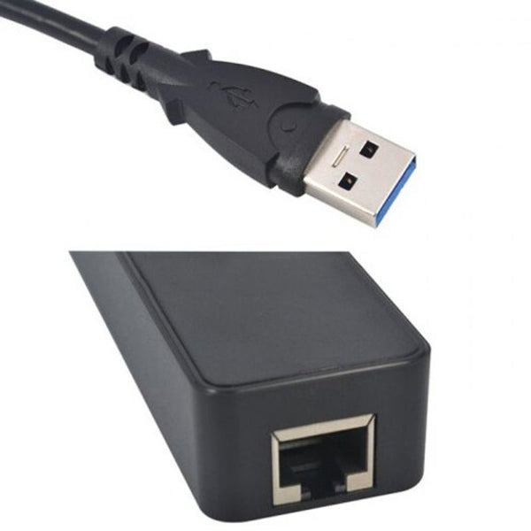 Usb 3.0 To Rj45 Gigabit Ethernet Adapter Ports Hub Black Usb Cables Hubs & Adapters