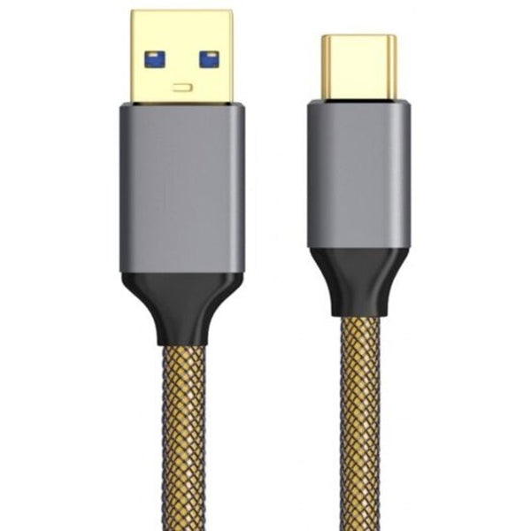 Usb 3.0 C Type Cable With Nylon Braided Aluminum Yellow 1M Cables & Adapters