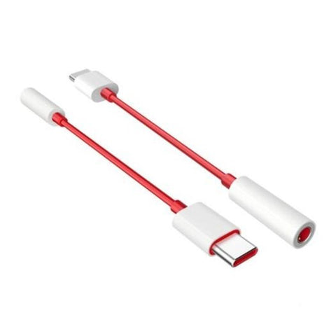 Usb 3.1 Type C To 3.5Mm Jack Audio Adapter For Oneplus 6T / 7 5T 2Pcs Red