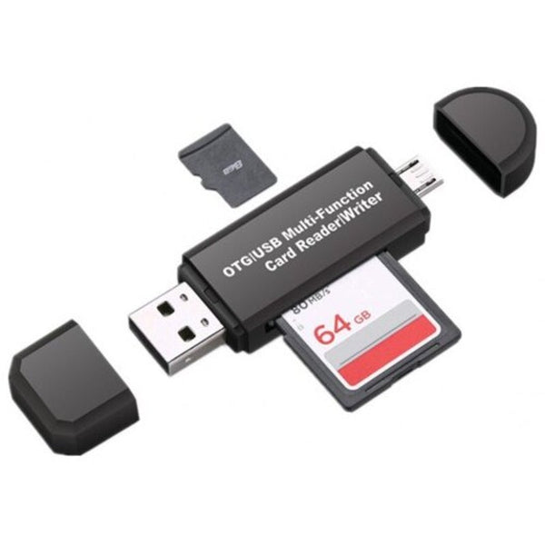 Usb 3 In 1 Multi Function Memory Card Reader Micro Sd Tf Converter Black