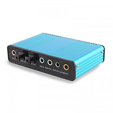 Usb 6 Channel 5.1 External Optical Audio Sound Card Butterfly Blue