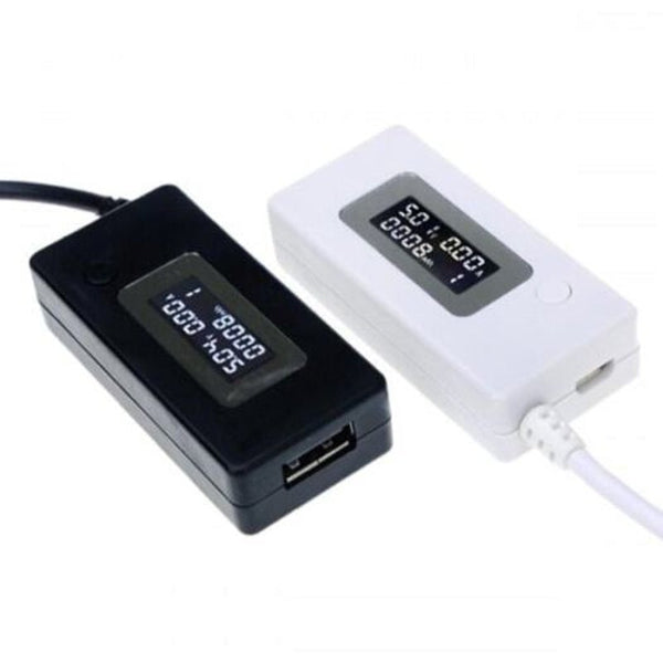 Usb Ammeter Voltmeter Charging Capacity Tester Detector White Voltmeters