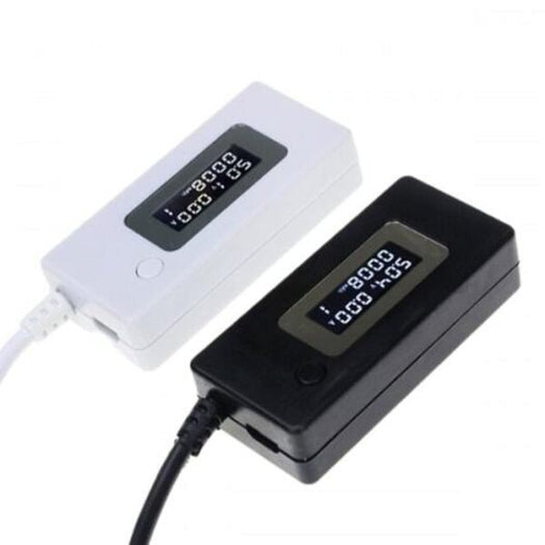 Usb Ammeter Voltmeter Charging Capacity Tester Detector White Voltmeters