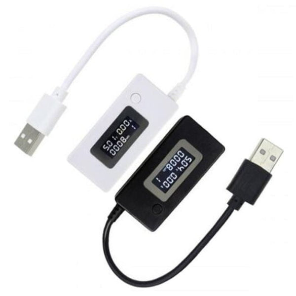 Usb Ammeter Voltmeter Charging Capacity Tester Detector White Voltmeters