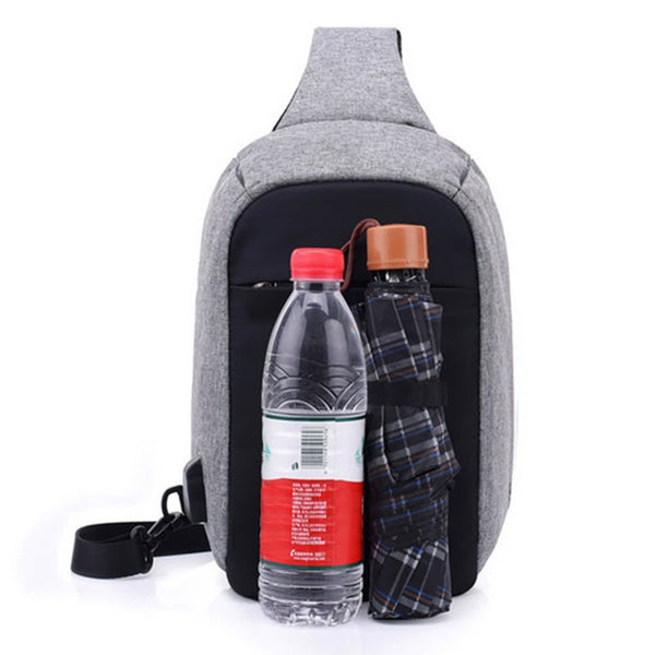 Usb Anti Theft Chest Package And American Style Shoulder Bag Purple Bags