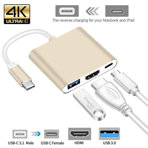 Converters Adapters Usb Charger Aluminum Type To Hdmi 3.0 Usb Cables Hubs & Adapters