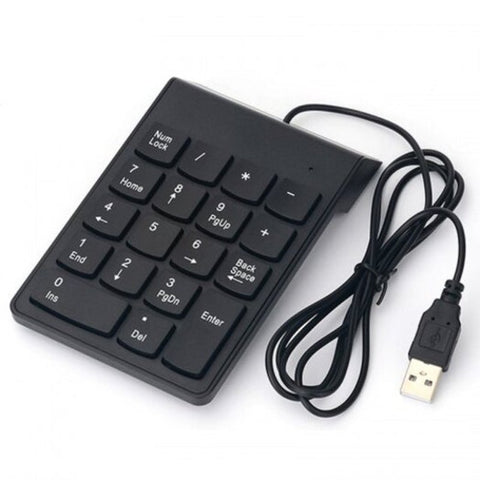 Usb Cable Numeric Keypad For Laptop / Pc Notebook Computer Black Keyboards & Keypads