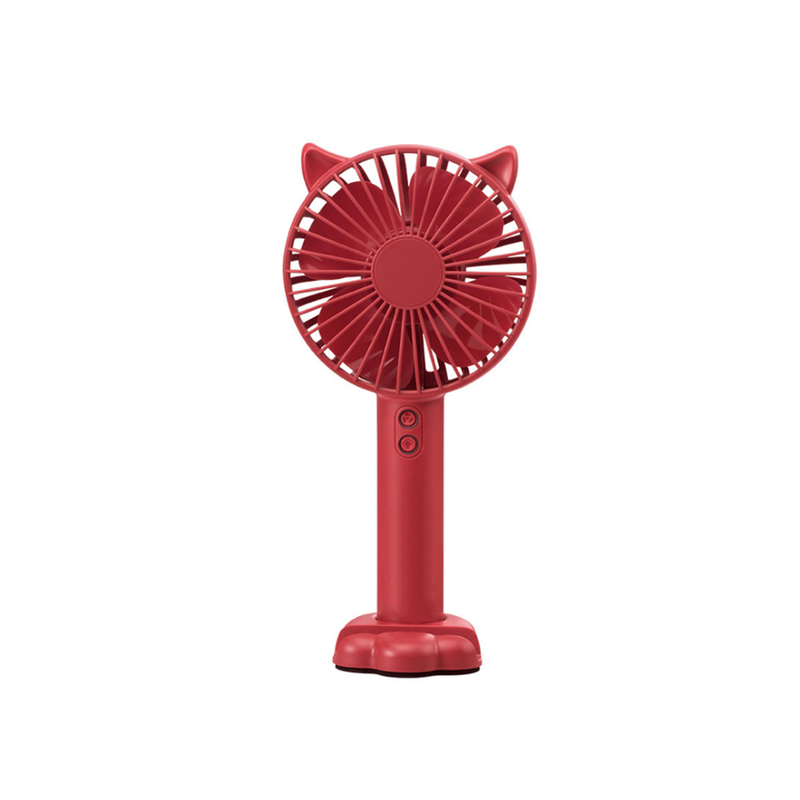 Usb Charged Handheld Mini Fan Nightlight With Mobile Bracket Red Portable Fans
