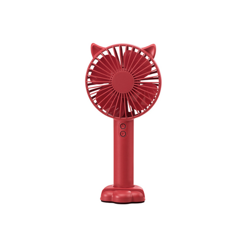 Usb Charged Handheld Mini Fan Nightlight With Mobile Bracket Red Portable Fans