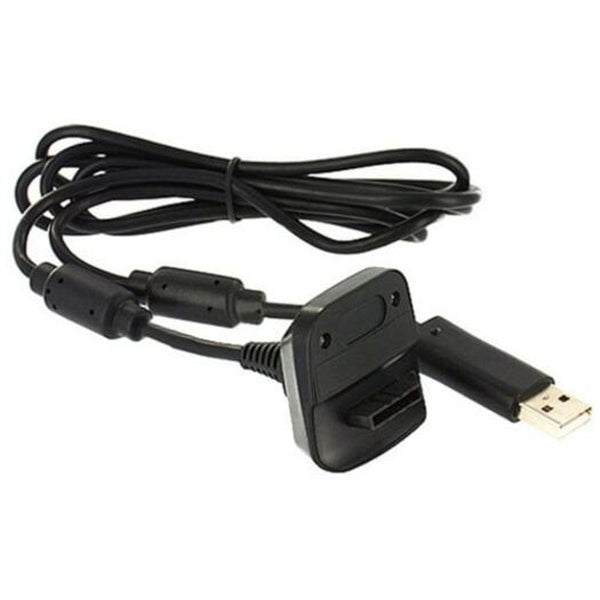 Usb Charger Play Charging Cable Cord For Xbox 360 Wireless Controller Black Cables & Adapters