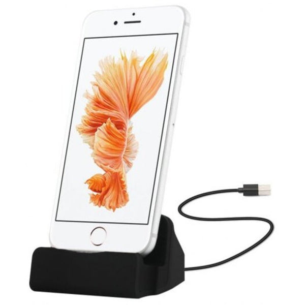 Usb Charging Data Sync Dock Holder Stand For Iphone 8 Pin Device Black Chargers & Cradles