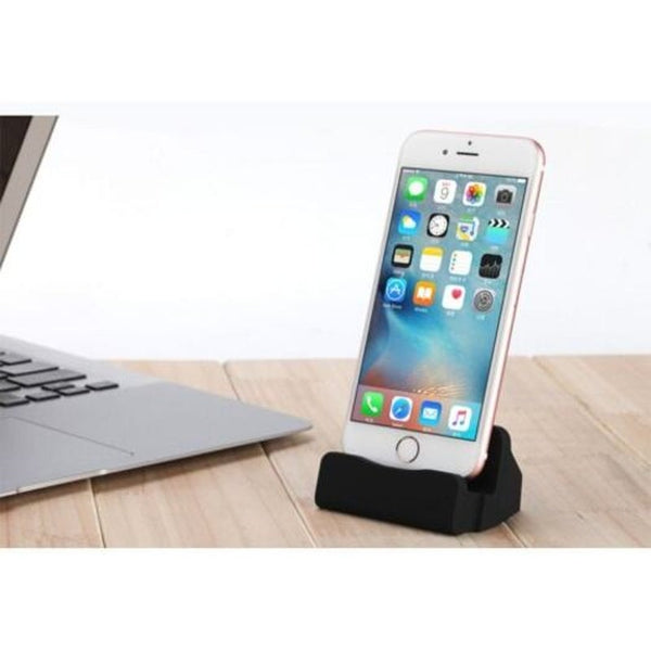 Usb Charging Data Sync Dock Holder Stand For Iphone 8 Pin Device Black Chargers & Cradles