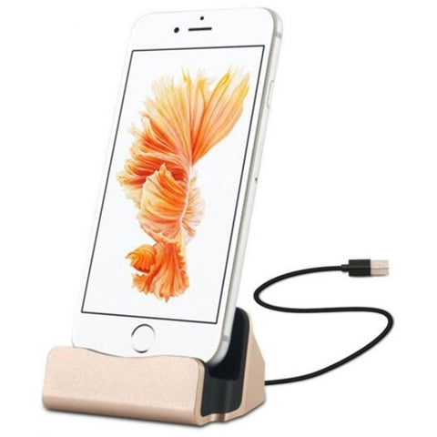 Usb Charging Station Charger Dock For Iphone 8 / Plus X 7 6 Champagne Gold