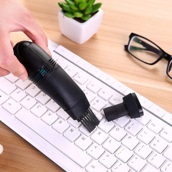 Usb Computer Keyboard Mini Desktop Dust Sweeper Collector Handheld Table Cleaning Tool For Office Car Home Pet House Black Vacuum Cleaners