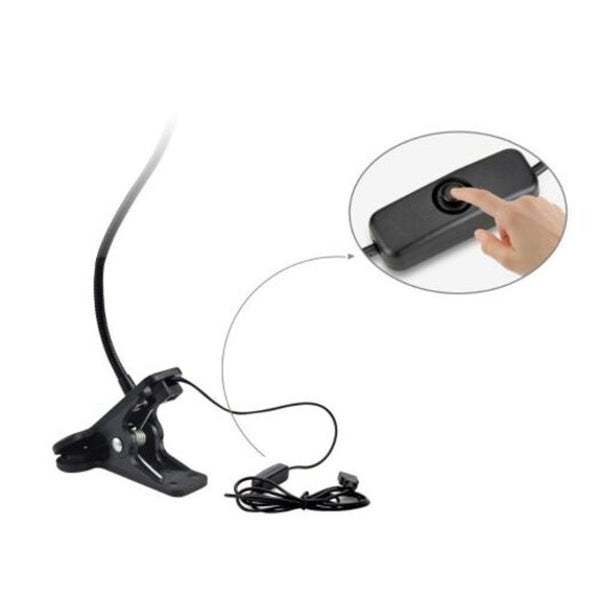 Usb Computer Reading Led Clip Lamp Black Warm Light Reading Lights