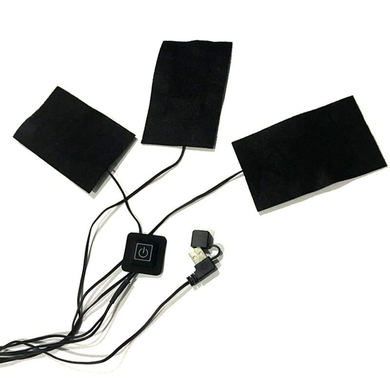 Usb Electric Carbon Fiber Heated Film 3 Gear Temperature Control Switch Down Coat Clothes Heating Pad With Abdominal Machines