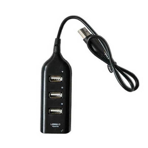 Usb Flash Drive Black 2.0 Hi Speed 4 Port Splitter Hub Adapter For Pc Computer Accessories Usb Cables Hubs & Adapters