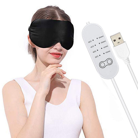 Usb Heated Eye Mask Reusable Silk Steaming Massager Sleeping Eye Masks
