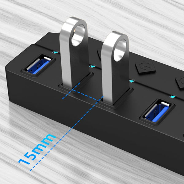 Usb Hub 3.0 High Speed 4 Port Splitter Onoff Switch With Adapter For Macbook Laptop Pc Usb Cables Hubs & Adapters