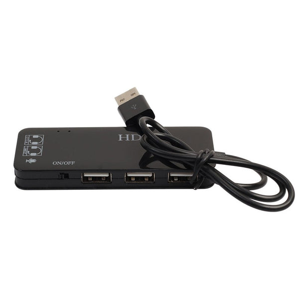 Usb Hub Stereo Dj External Sound Card Headset Microphone Adapter For Pc Laptop Pro Imac Notebook Accessoriest2 Sound Cards (External)