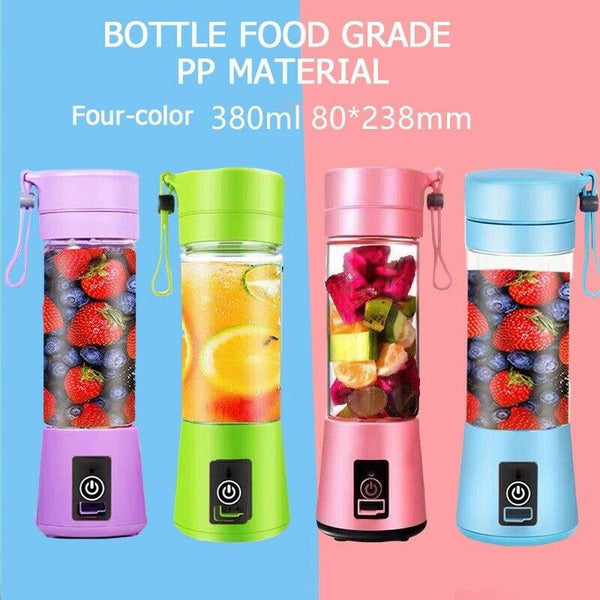 6 Blades Blender Bottle Travel Usb Electric Juicer Cup Machine Handheld Blenders