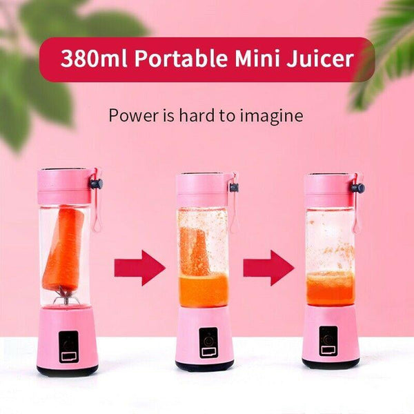 6 Blades Blender Bottle Travel Usb Electric Juicer Cup Machine Handheld Blenders