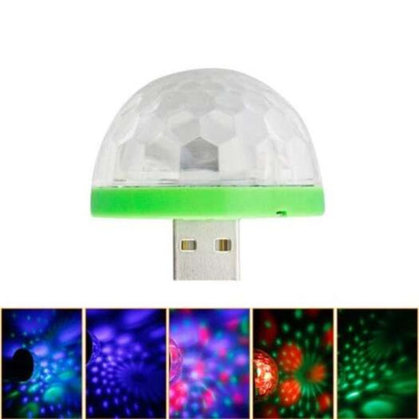 Usb Led Color Crystal Mini Stage Lamp Green