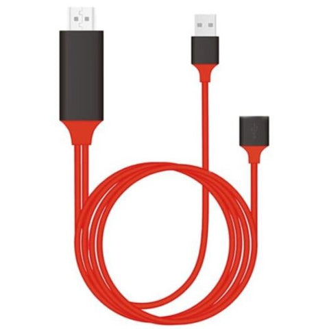 Usb Male Female To Hdmi Adapter Cable 1M Red