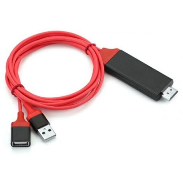Usb Male Female To Hdmi Adapter Cable 1M Red Cables & Adapters
