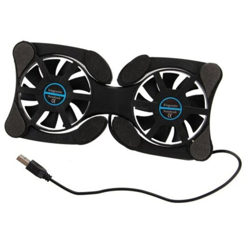 Usb Mini Laptop Fan Cooler Cooling Pad Folding Coller Black