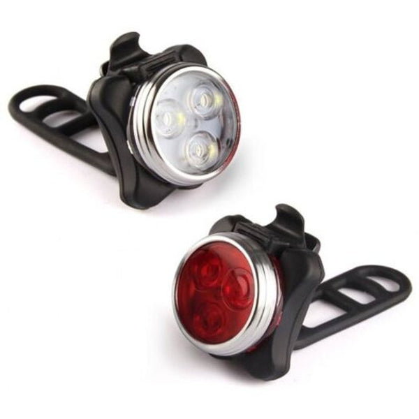 Usb Rechargeable Bike Light Set Super Bright Free Rear Led Bicycle