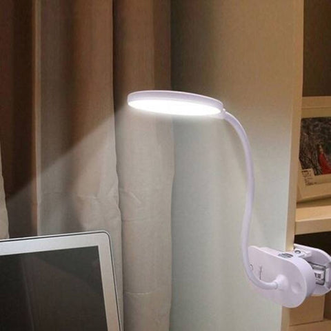 Usb Rechargeable Clip Led Table Lamp Dimmable Touch White