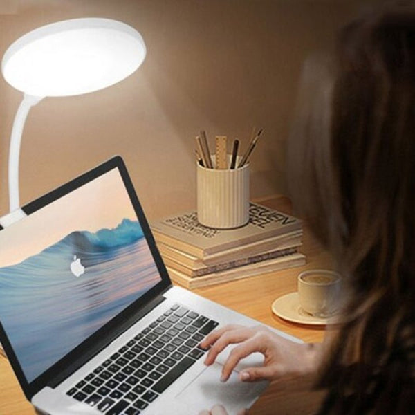 Usb Rechargeable Clip Led Table Lamp Dimmable Touch White Reading Lights