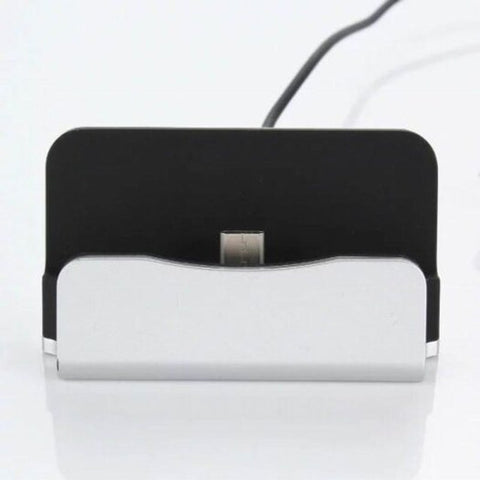Usb Type C Docking Station Stand Charger Charging Cradle Holder For Samsung / Xiaomi Oneplus Huawei Silver Chargers & Cradles