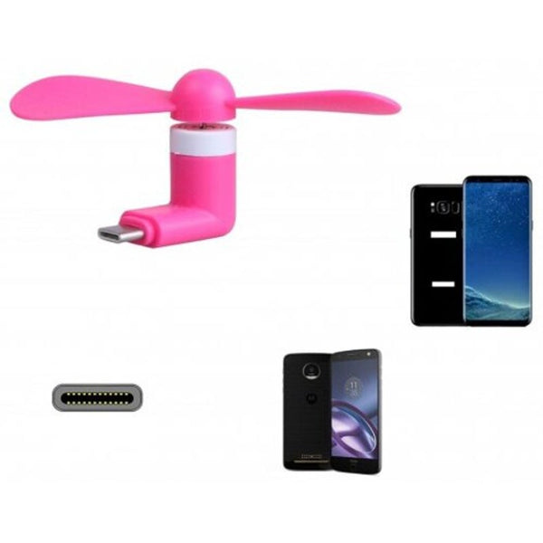 Usb Type C Light Weight Mini Air Fan Deep Pink Portable Fans