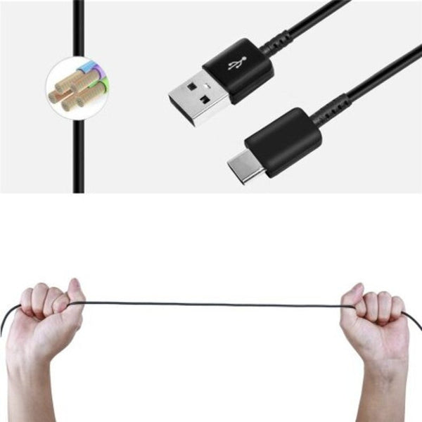 Usb Type C Quick Charging Sync Cable For Samsung Galaxy S10 / S10plus S9plus S8 Black