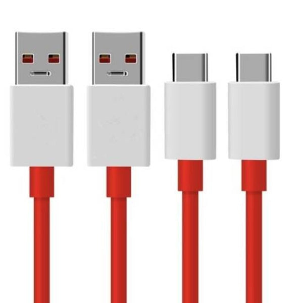 Usb Type C Super Charge Cable For Oneplus 7 Pro / 6T 5T2pcs Red Cables & Adapters