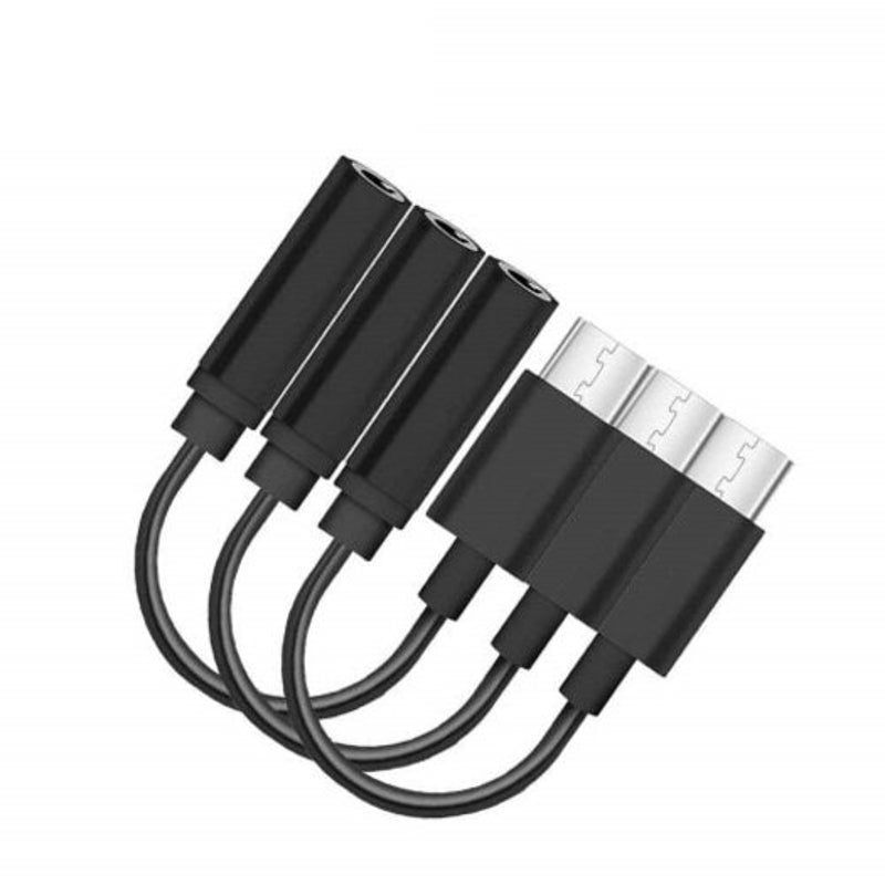 Usb Type C To 3.5Mm Stereo Audio Headphone Adapter Cable 3Pcs Black Cables & Adapters