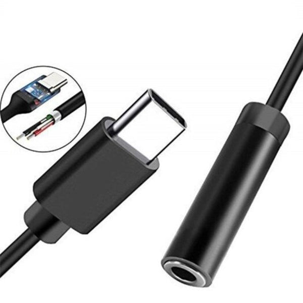 Usb Type C To 3.5Mm Stereo Audio Headphone Adapter Cable 3Pcs Black Cables & Adapters